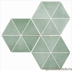 Durstone Six Cementine Capri Aqua Зеленый Матовый Декор 23x27 см